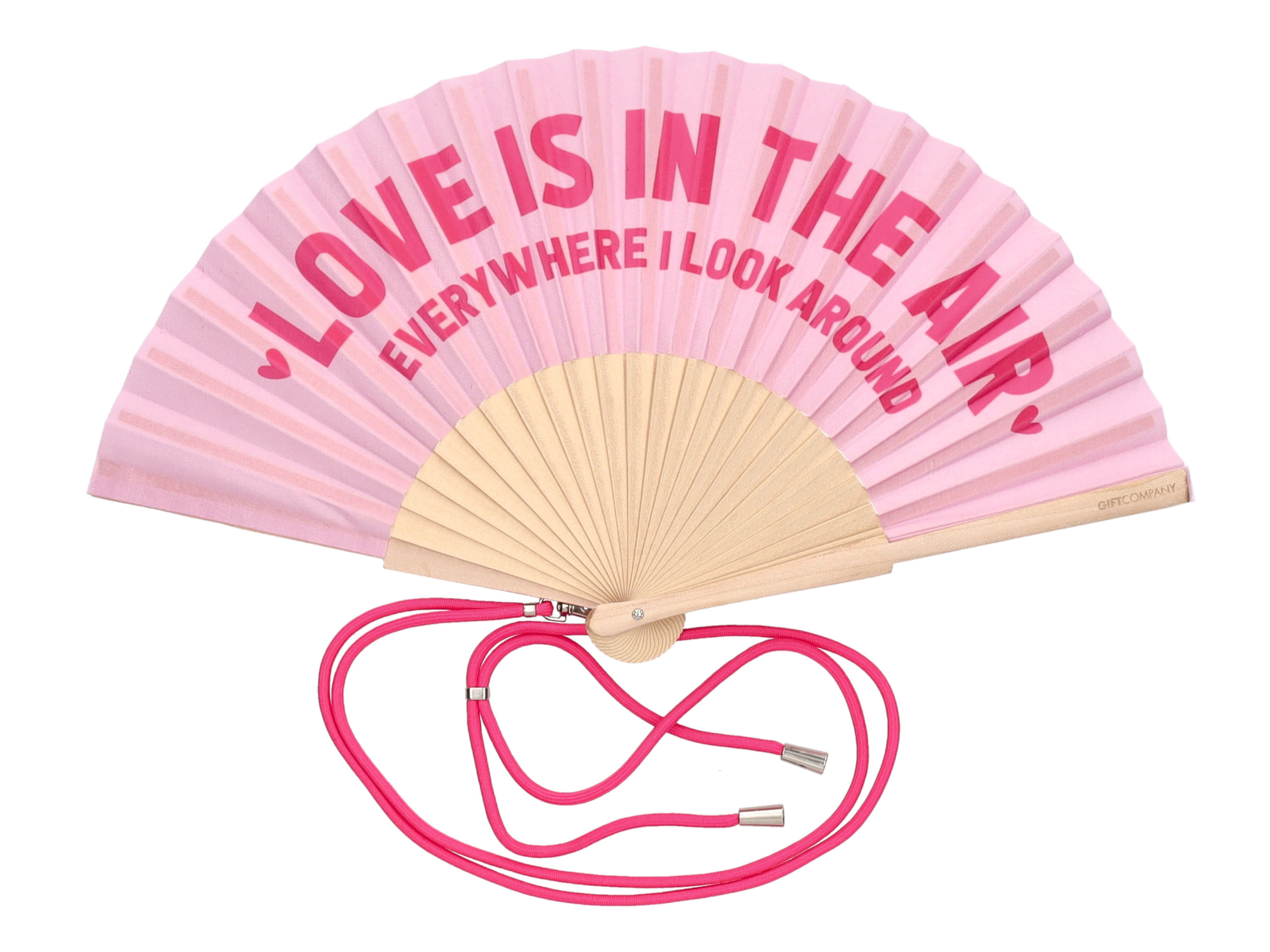 Giftcompany Fififan Fächer Love is in the Air rosa 23cm - Produktbild 1