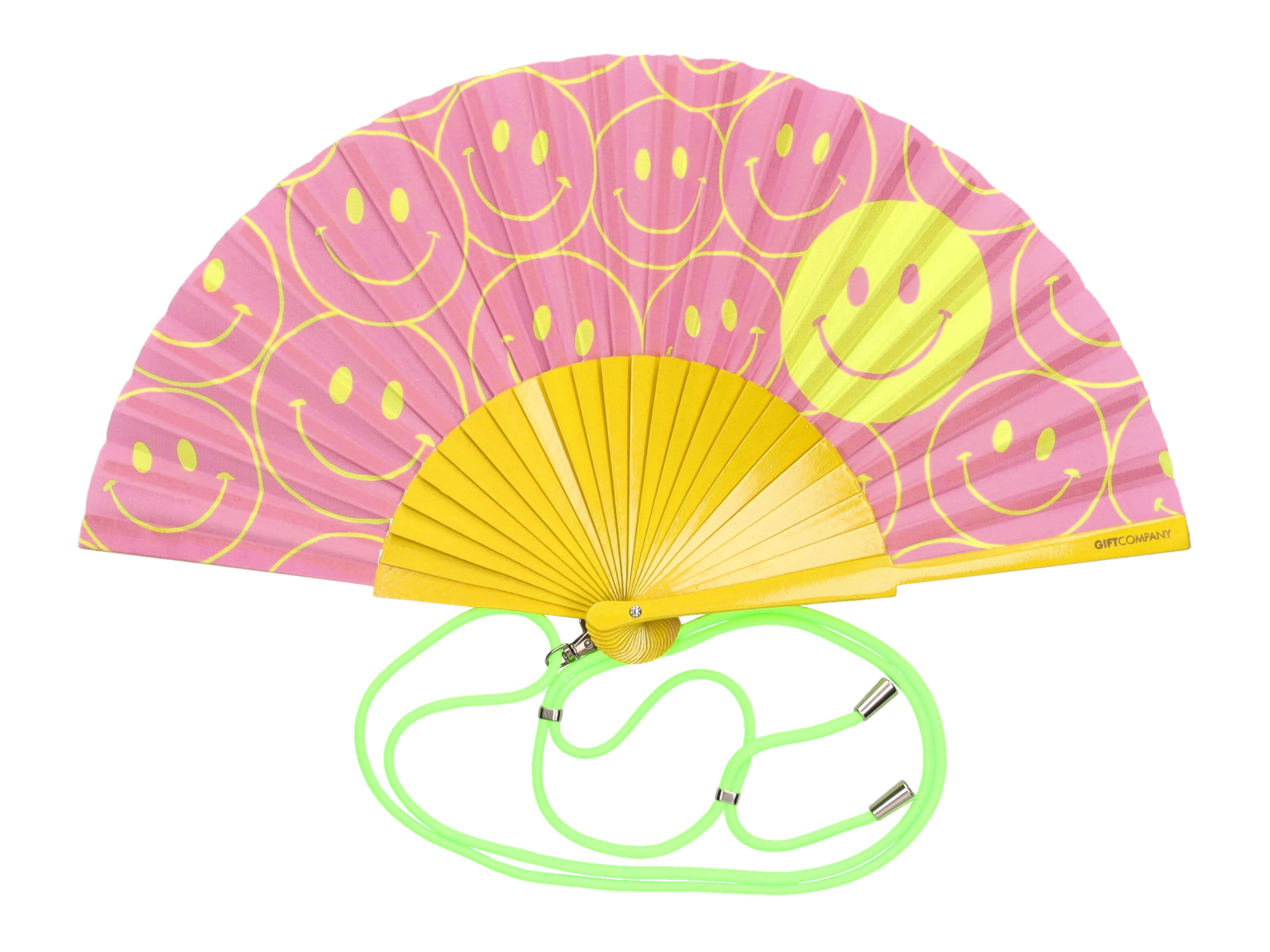 Giftcompany Fififan Fächer Smile rosa/gelb 23cm - Produktbild 1