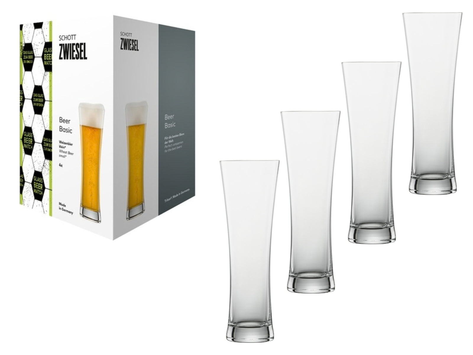 SCHOTT ZWIESEL Beer Basic Weizenbier 0,5l Set 4tlg - Produktbild 1