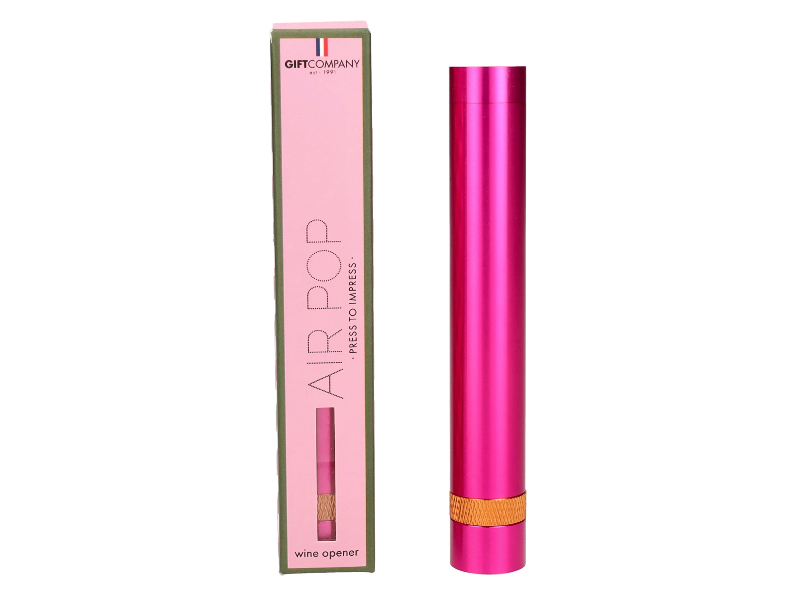 Giftcompany Air Pop Weinöffner neon pink 14cm - Produktbild 1