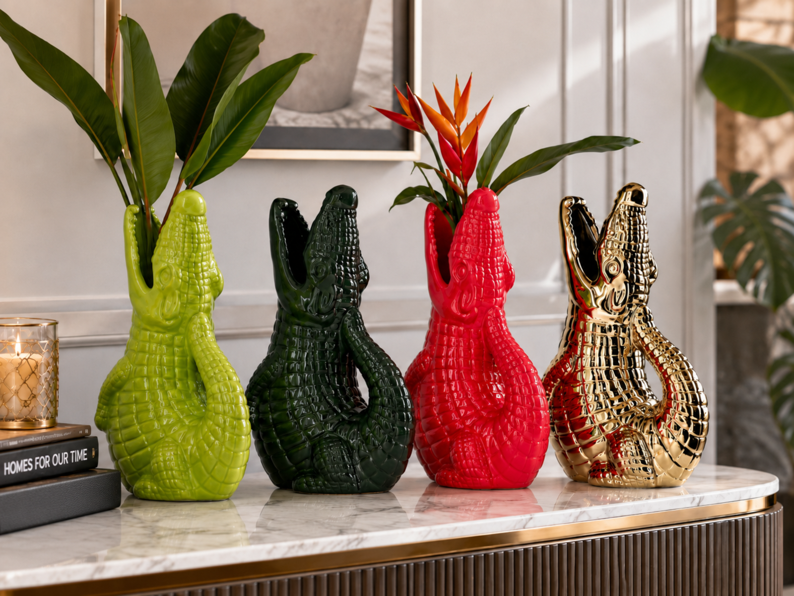 Giftcompany Croco Vase gold 25cm - Produktbild 2