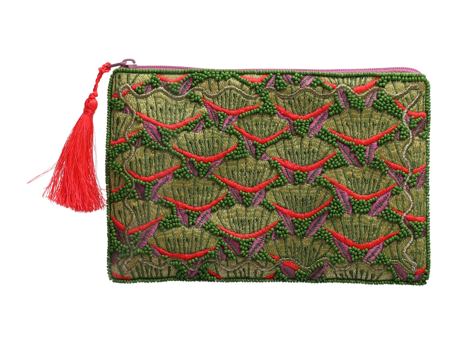 Giftcompany Elodie Kosmetiktasche M Flowers grün 18cm - Produktbild 1