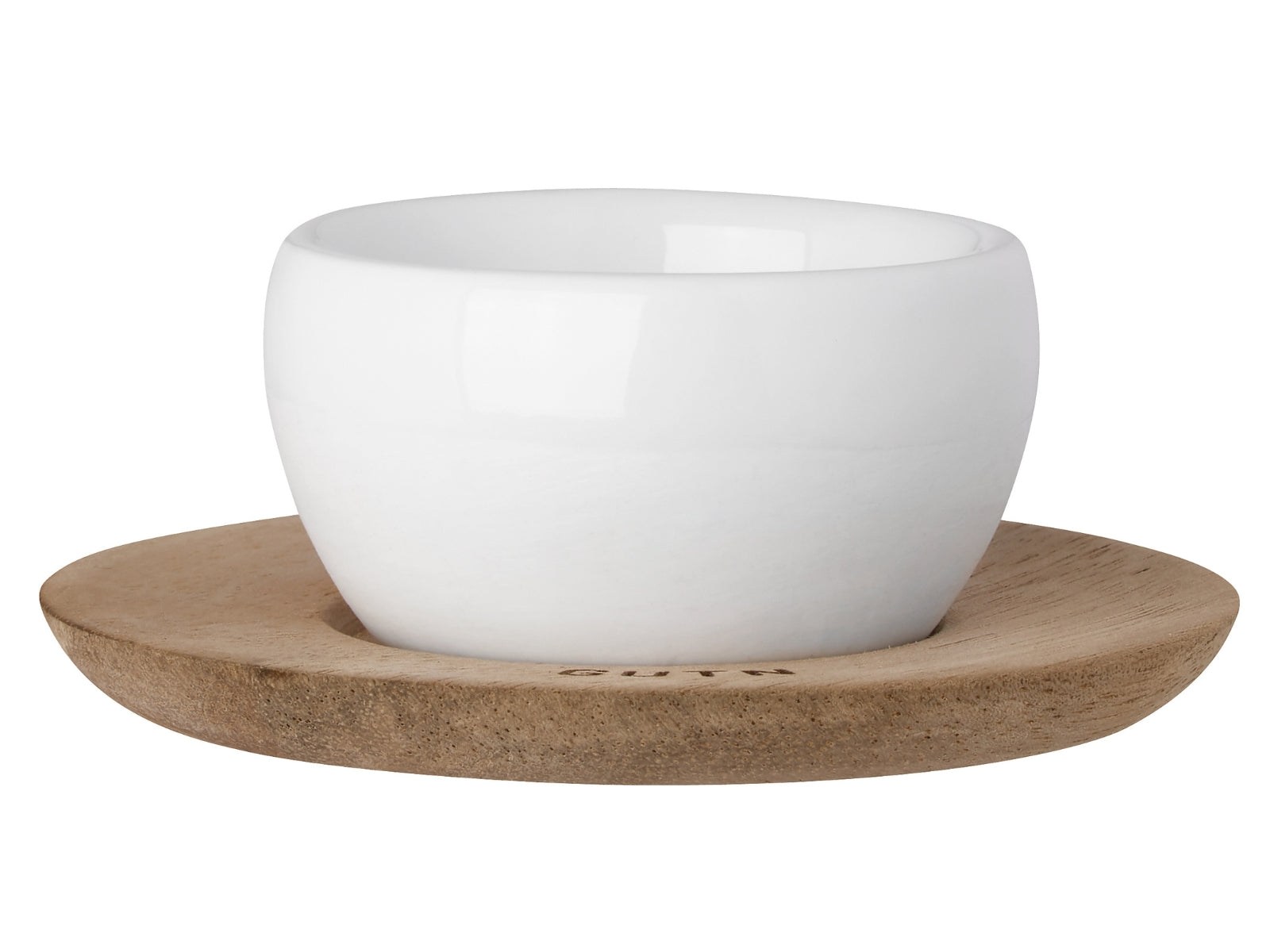 räder Eierbecher mit Unterteller GUTN weiß 7x3cm - Produktbild 1