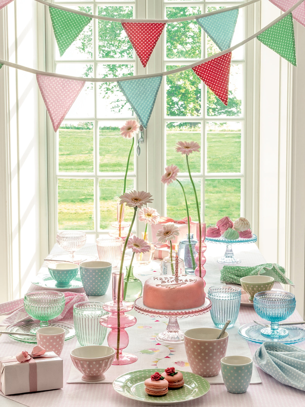 Greengate Dotty Geschirrtuch pale pink 70x50cm Lifestyle 2