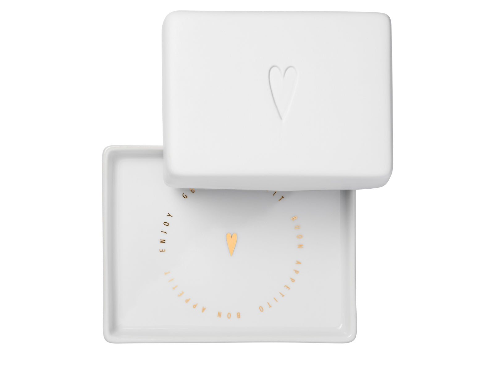 räder Butterdose Herz weiß 14,5cm - Produktbild 1