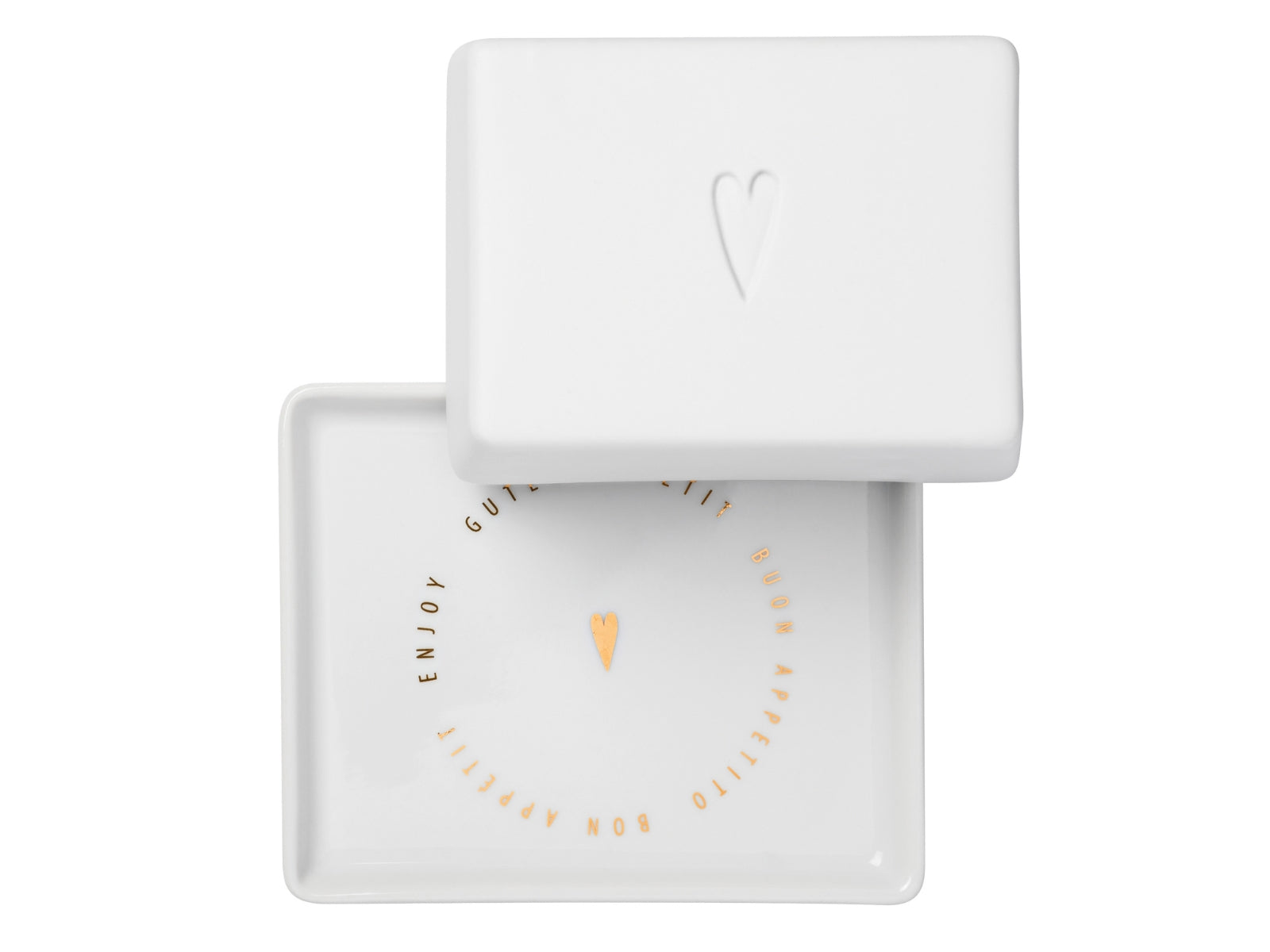 räder Butterdose klein Herz weiß 11,5cm - Produktbild 1