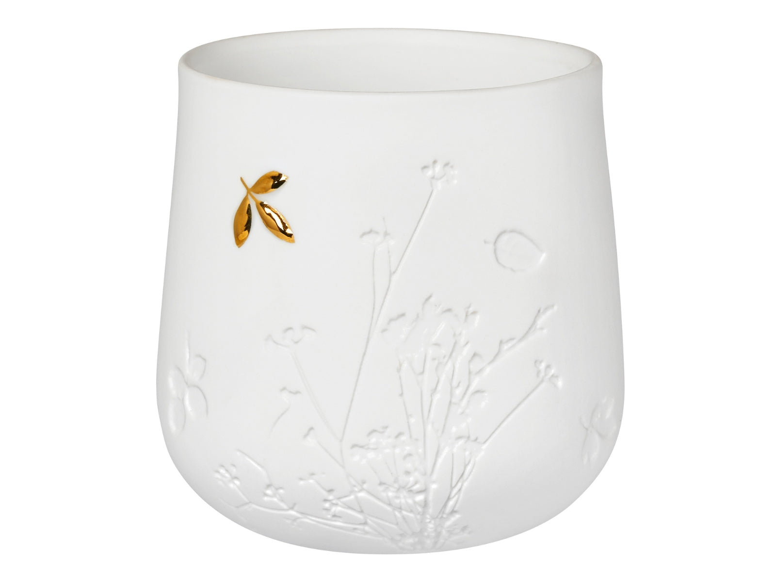räder Tischlicht Goldenes Blatt weiß 8cm - Produktbild 1