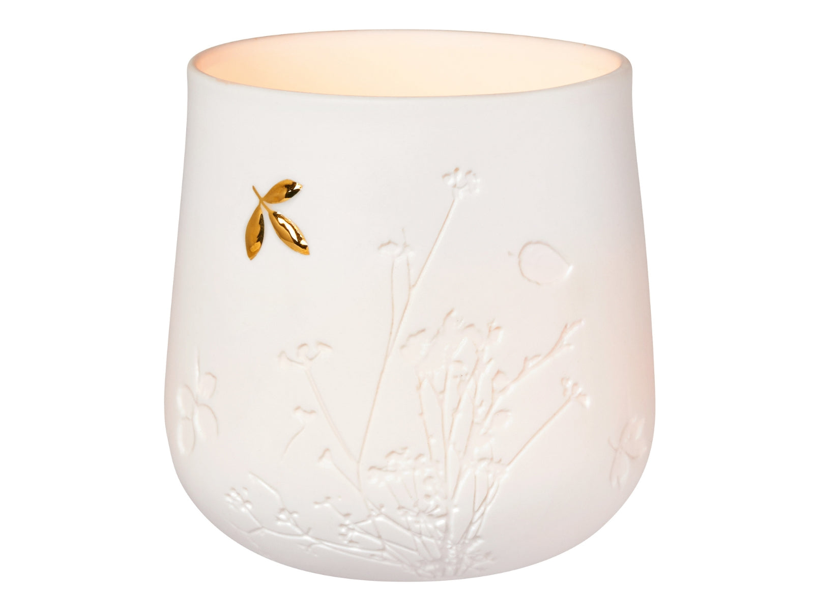 räder Tischlicht Goldenes Blatt weiß 8cm - Produktbild 2