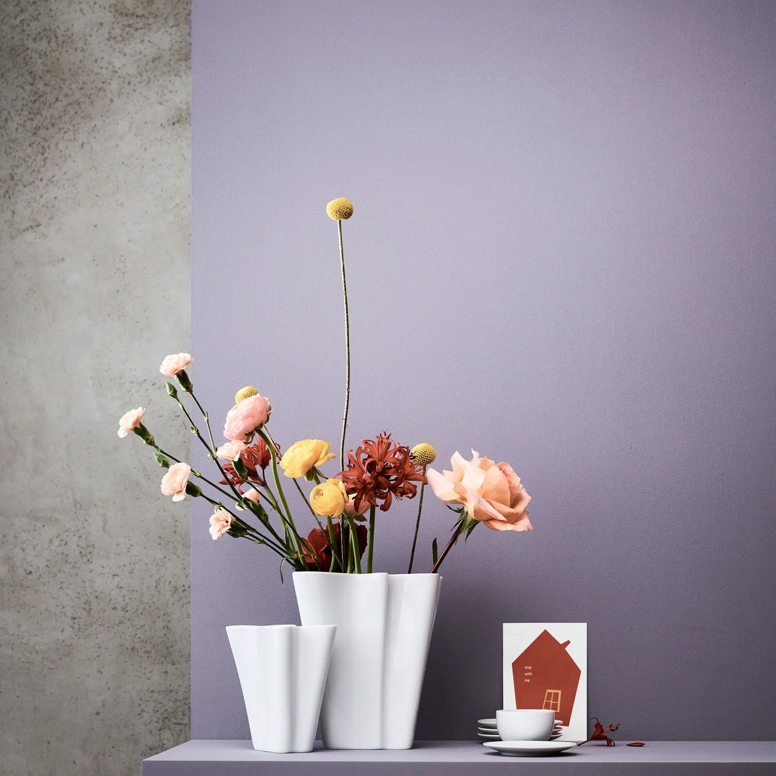 Rosenthal Vase Flux Weiss 26 cm Lifestyle