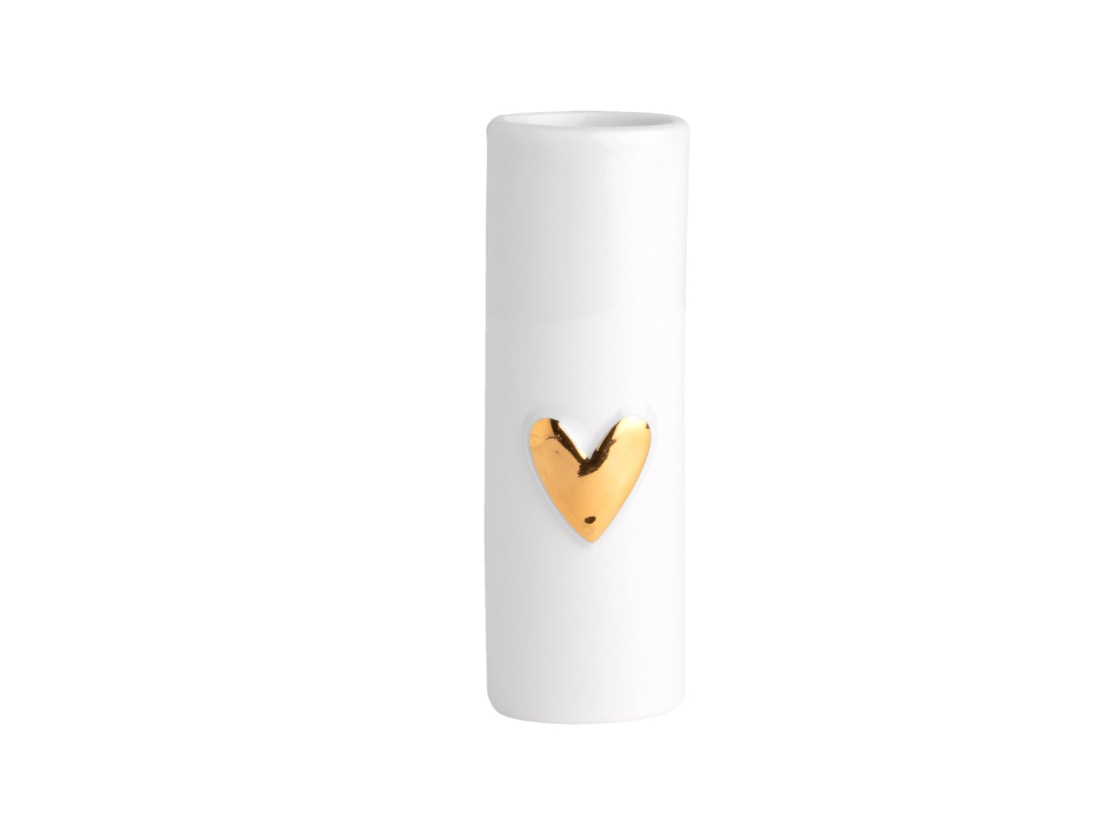 räder Minivasen Herz gold Set2 weiß 9cm - Produktbild 1