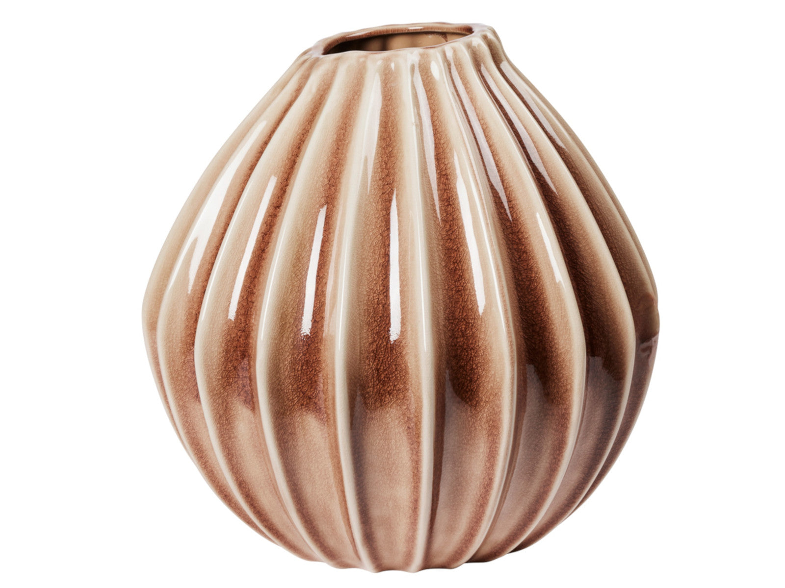 Broste Copenhagen Wide Vase Fawn braun XL 40cm Freisteller 1