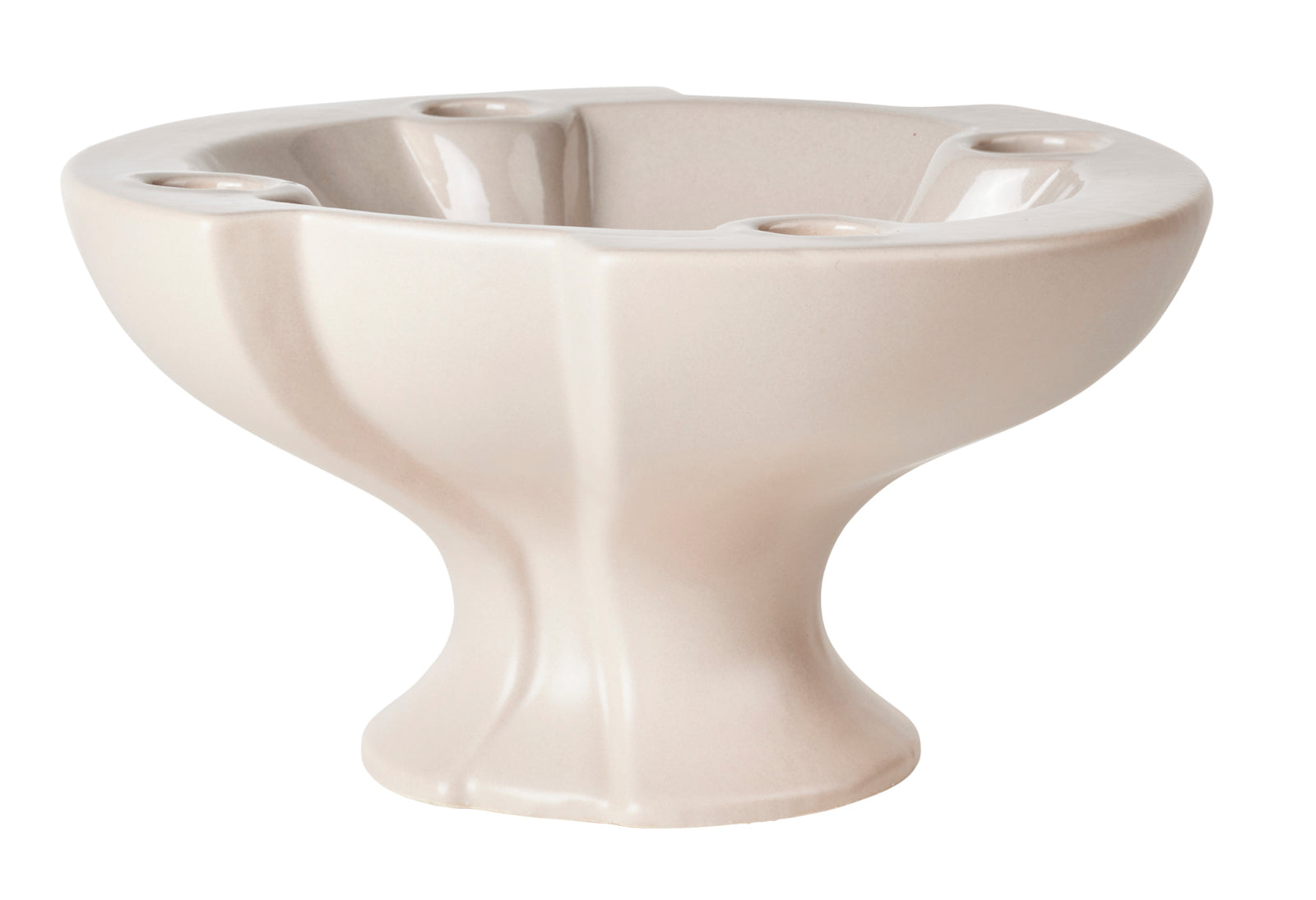 Broste Copenhagen Leda Leuchter grey sand 22cm Freisteller