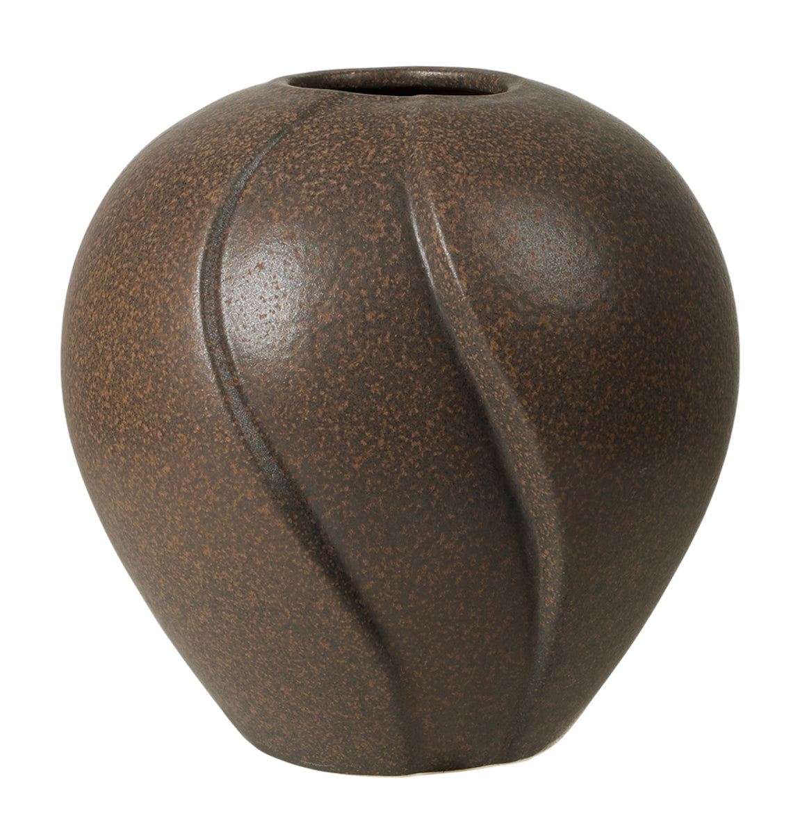 Broste Copenhagen Leda Vase antique brown 15x15cm Freisteller