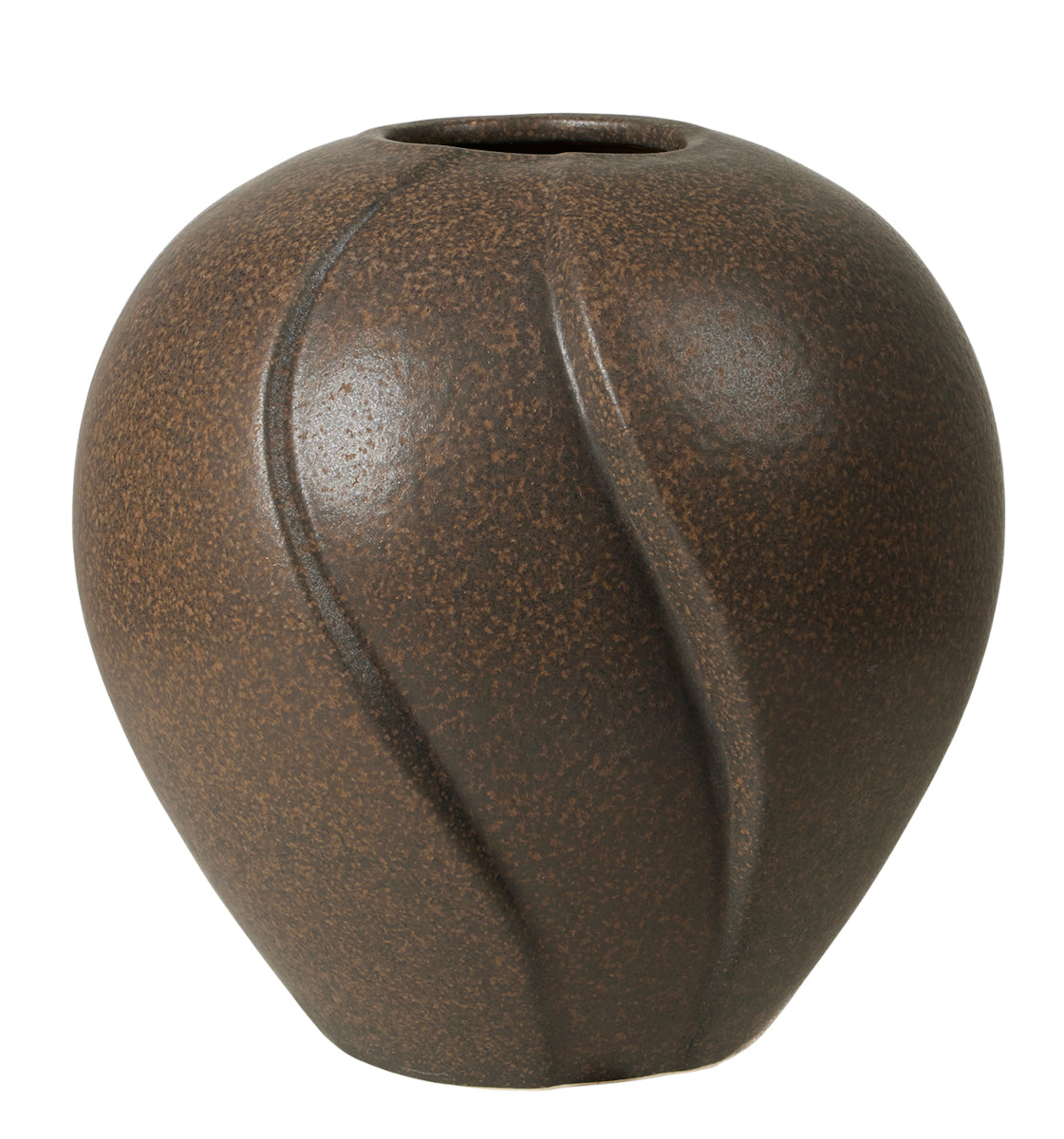 Broste Copenhagen Leda Vase antique brown 25x25cm Freisteller