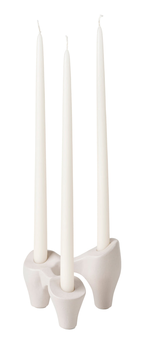 Broste Copenhagen Laia Kerzenleuchter grey sand 16x14cm Freisteller