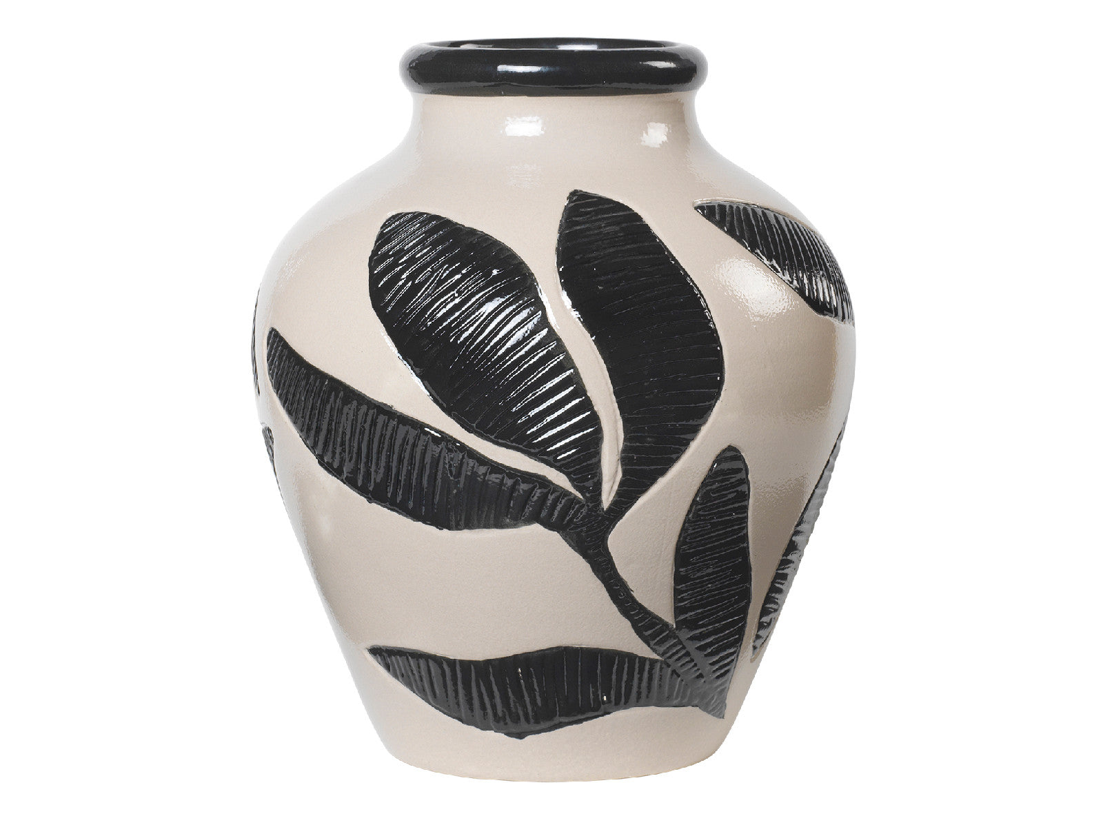 Broste Copenhagen Herbert Vase black/rainy day grey 30cm Freisteller 1