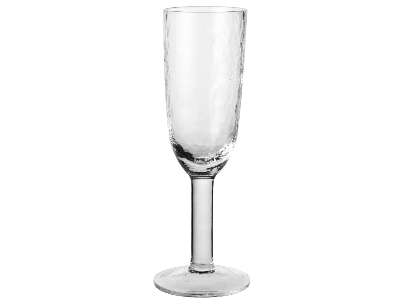 Broste Copenhagen Hammered Champagnerglas klar 0,2l 4er Set Freisteller 1