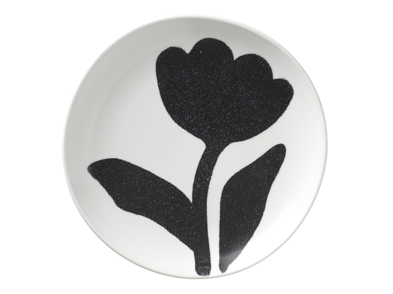 Broste Copenhagen Flora Teller black/off white Ø15cm Freisteller 1