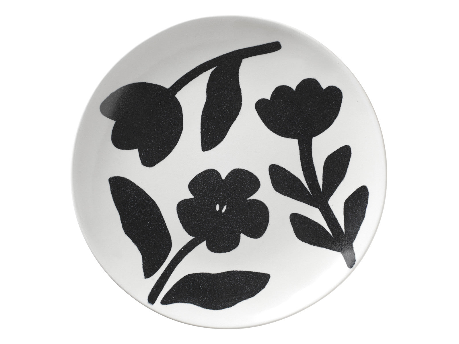 Broste Copenhagen Flora Teller black/off white Ø26cm Freisteller 1