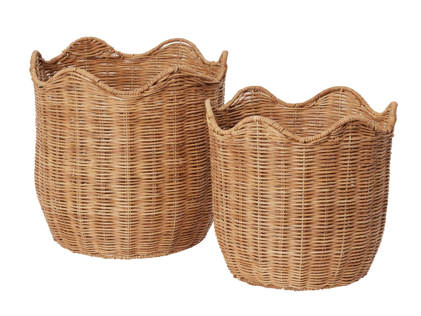 Broste Copenhagen Lola Korb natural brown 35cm Set 2tlg - Produktbild 1