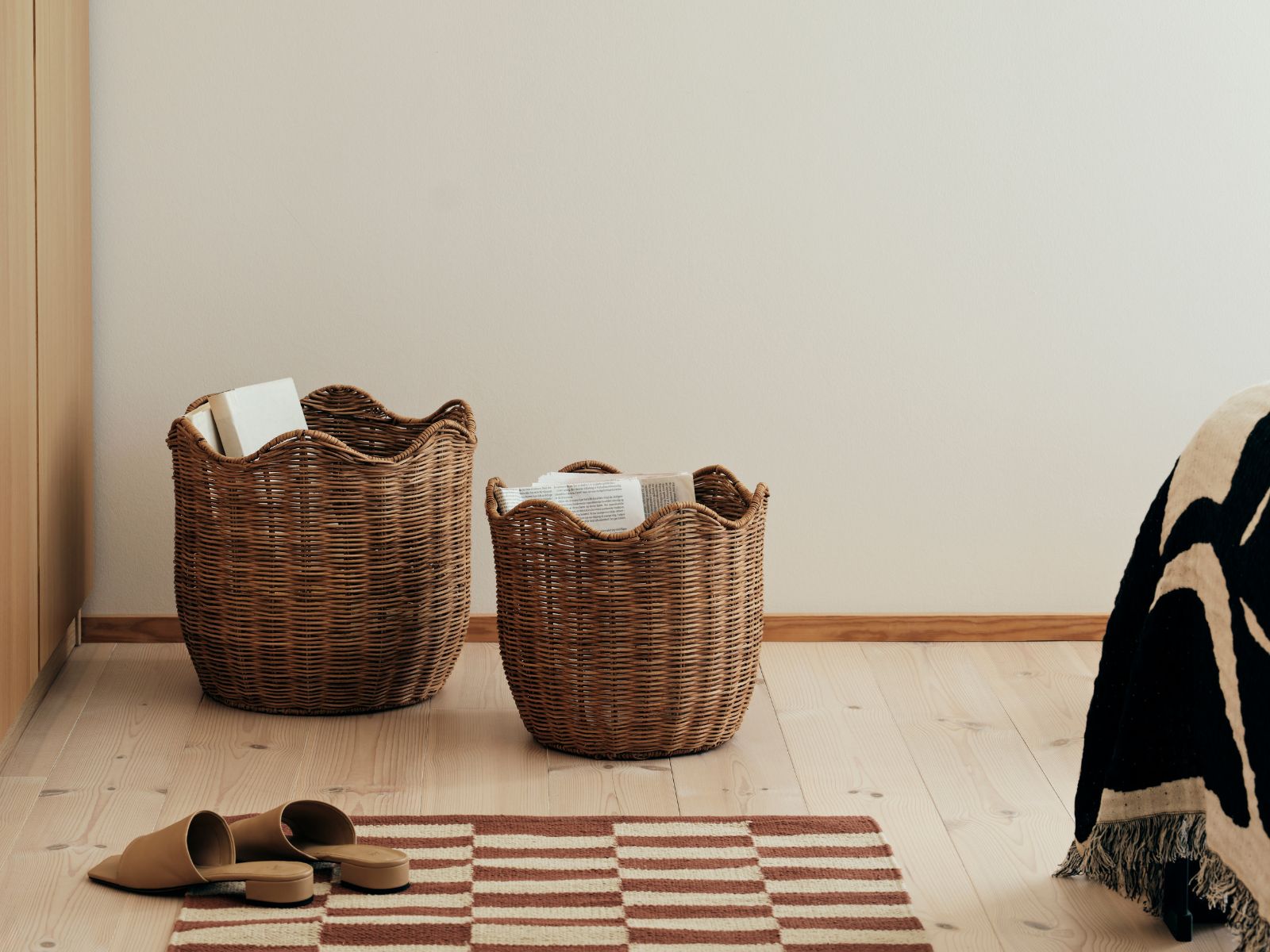 Broste Copenhagen Lola Korb natural brown 35cm Set 2tlg - Produktbild 4