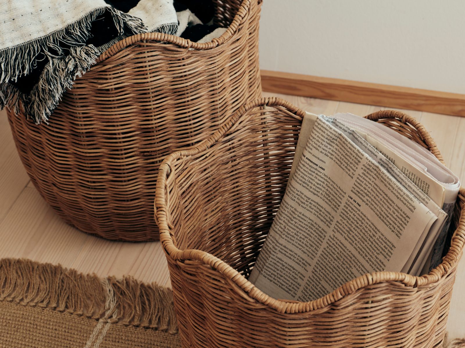 Broste Copenhagen Lola Korb natural brown 35cm Set 2tlg - Produktbild 3