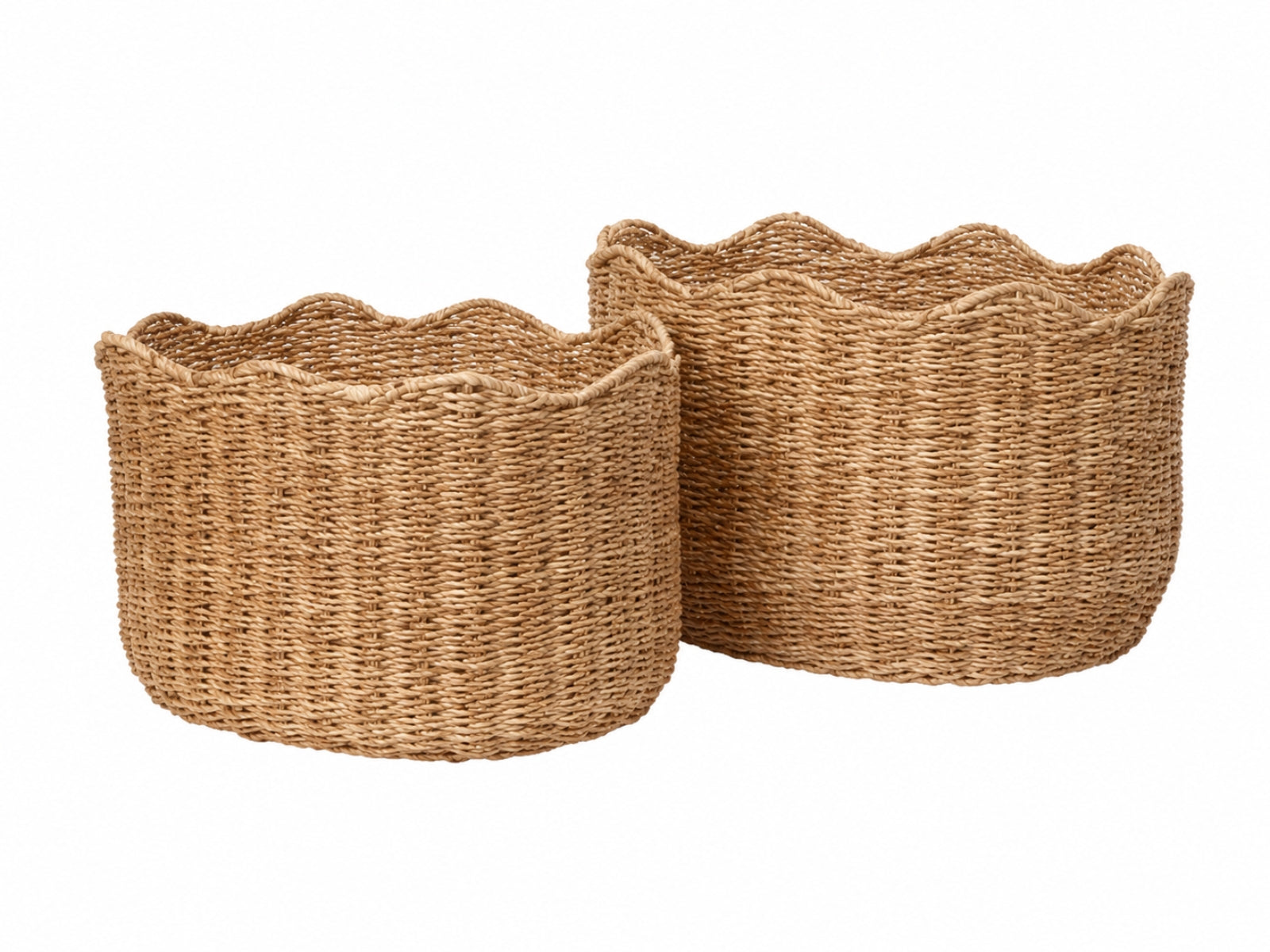 Broste Copenhagen Lola Korb natural brown 30cm Set 2tlg - Produktbild 1