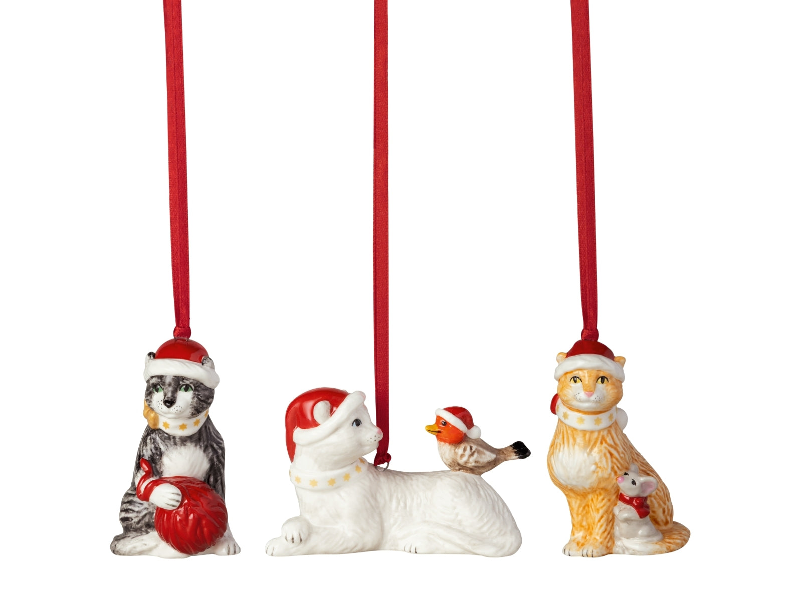 Villeroy & Boch Nostalgic Ornaments Ornamente Katzen 3tlg - Produktbild 1