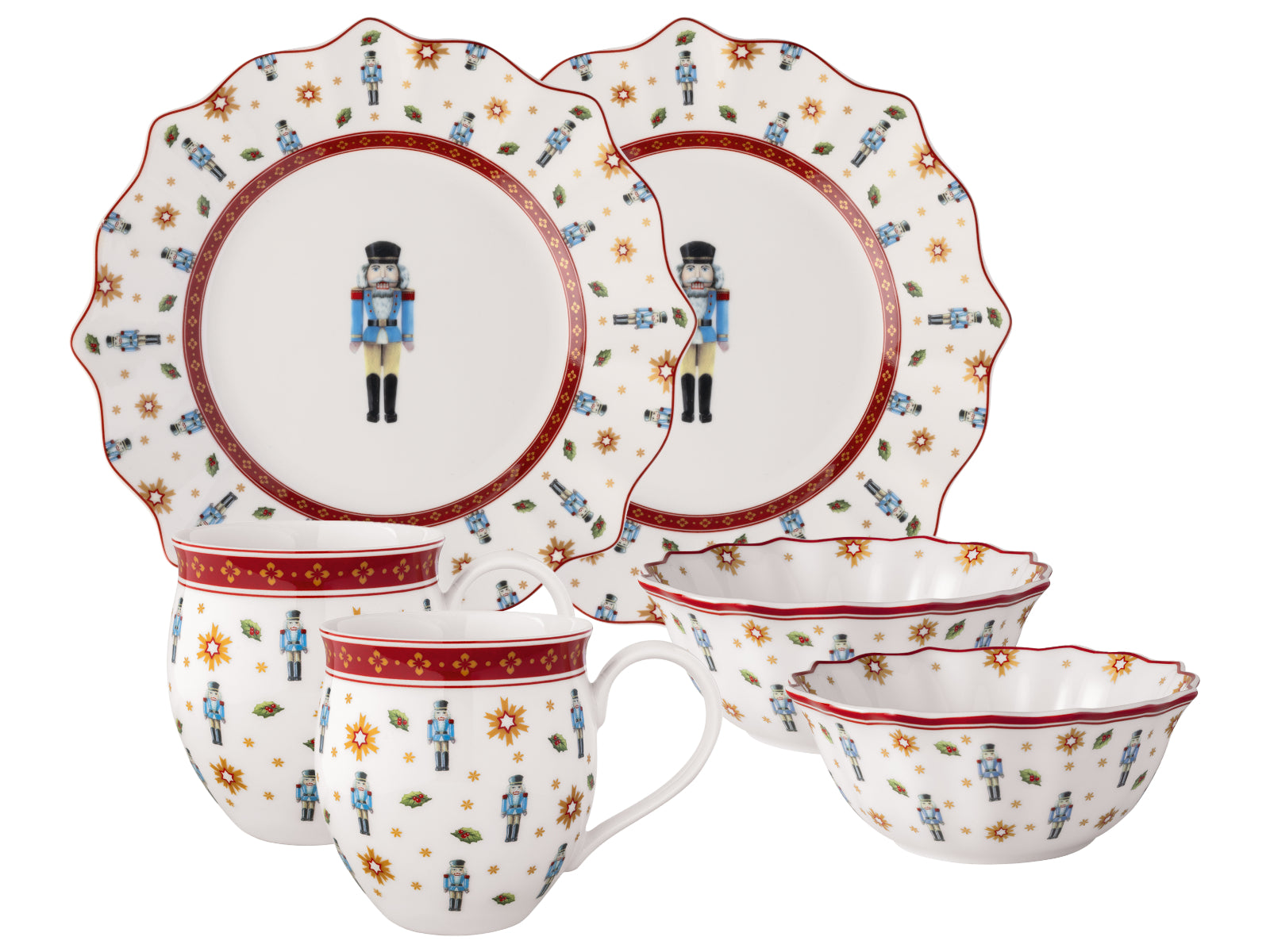Villeroy & Boch Toy's Delight Frühstücks-Set für 2 Nussknacker 6tlg Freisteller 1