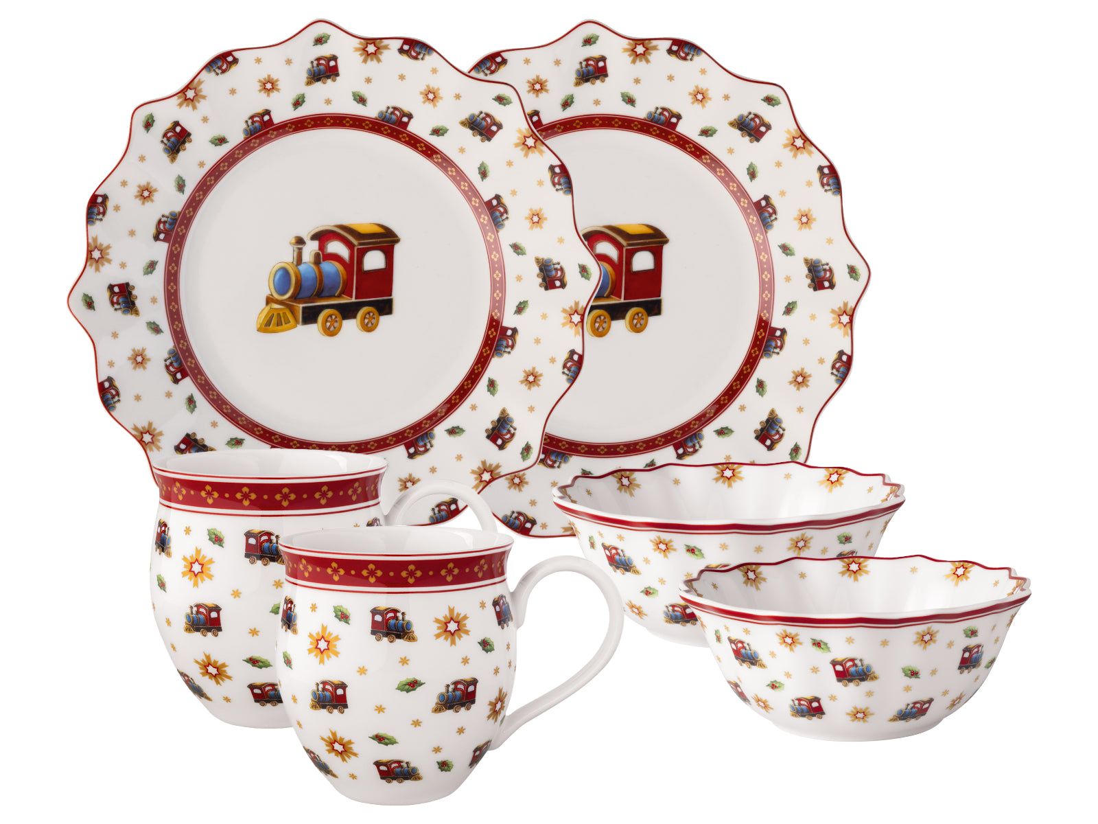 Villeroy & Boch Toy's Delight Frühstücks-Set für 2 Lokomotive 6tlg Freisteller 1