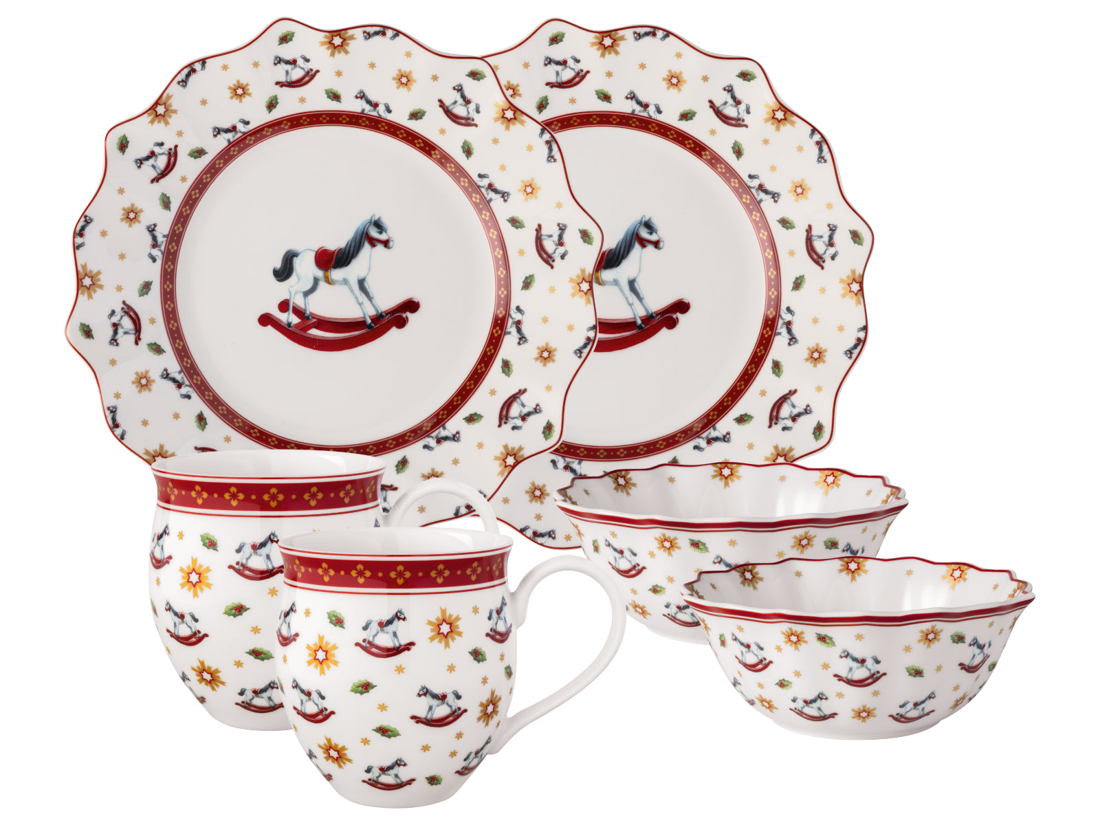 Villeroy & Boch Toy's Delight Frühstücks-Set für 2 Schaukelpferd 6tlg Freisreller 1