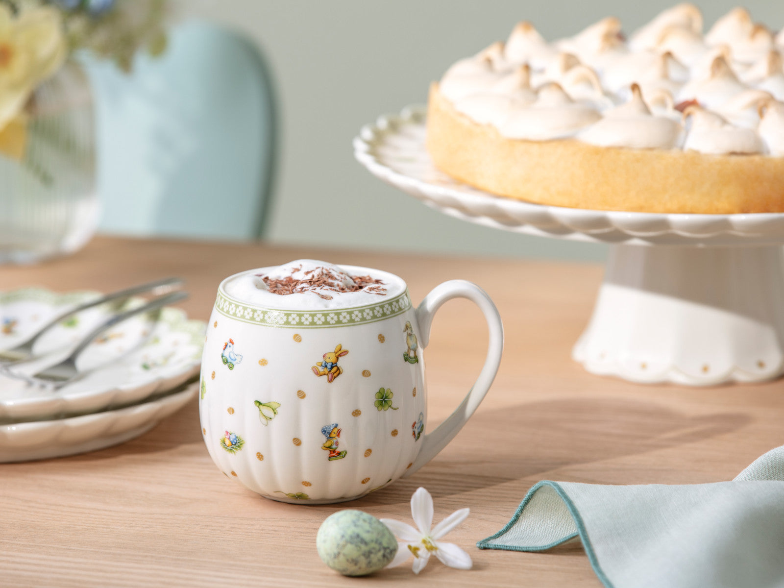 Villeroy & Boch Easter Delight Henkelbecher mit Untertasse 2tlg Set6 - Produktbild 4