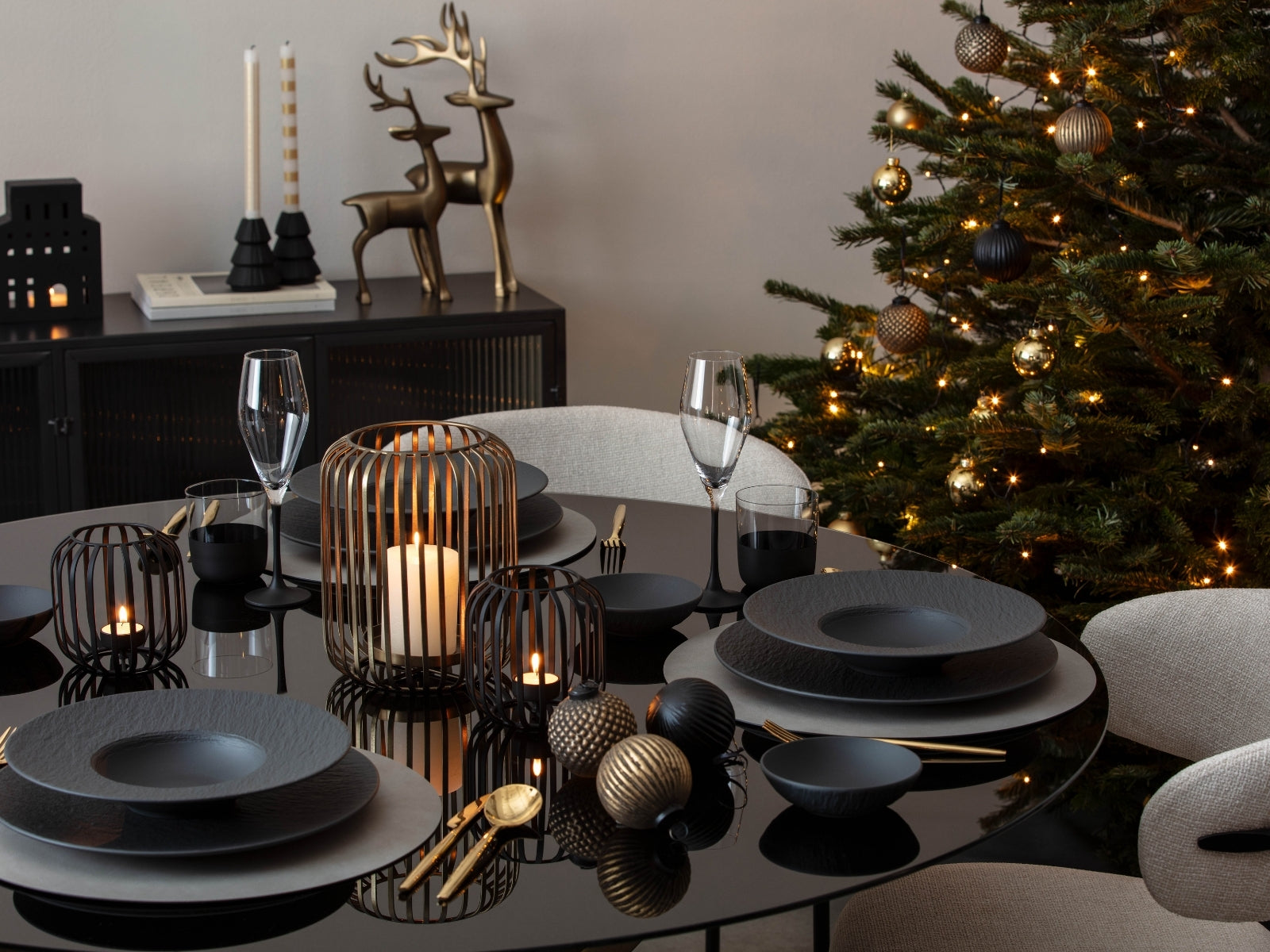 Villeroy & Boch Christmas Chic Windlicht schwarz 12,5cm - Produktbild 4