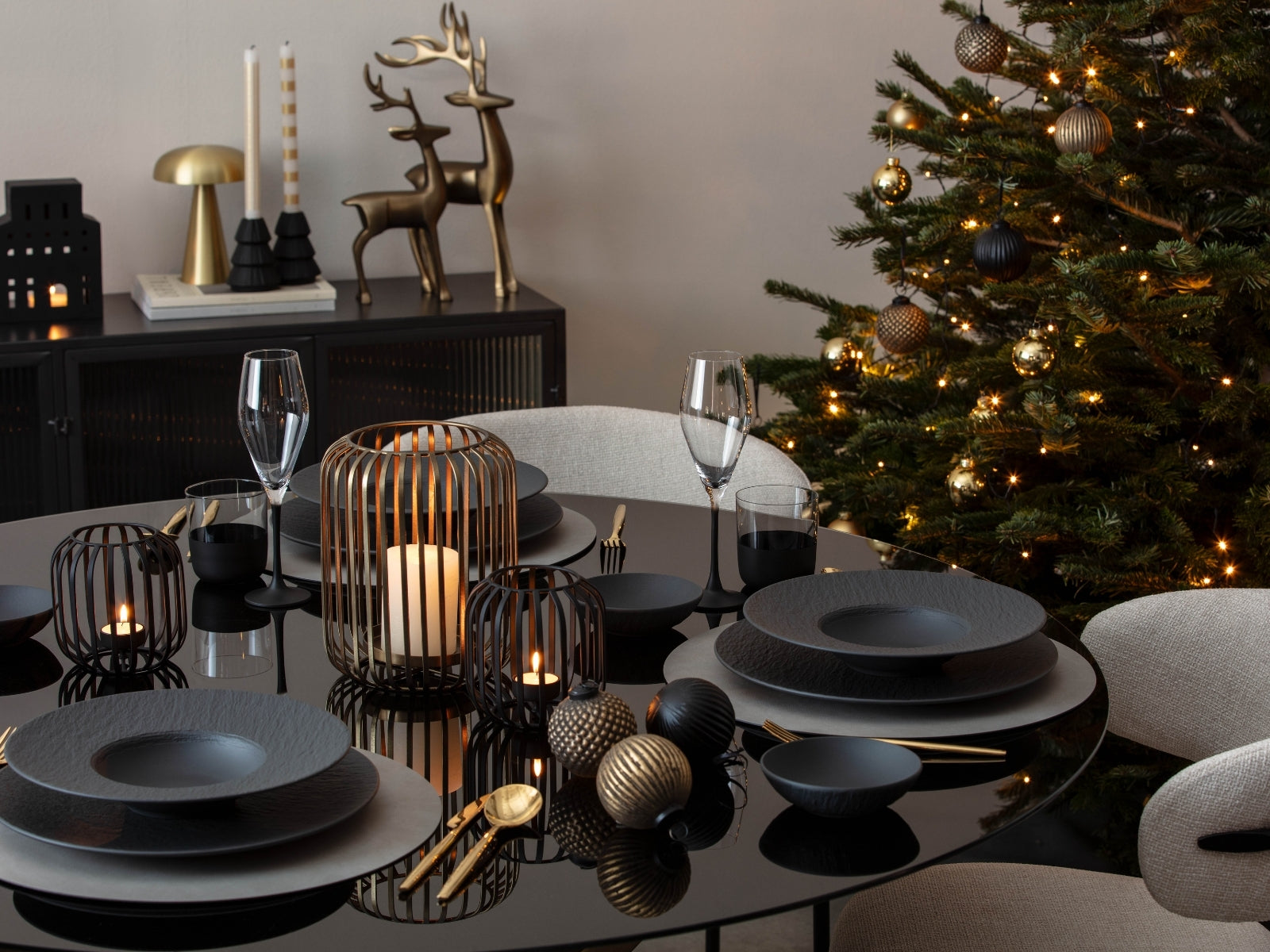 Villeroy & Boch Christmas Chic Windlicht schwarz 12,5cm - Produktbild 5