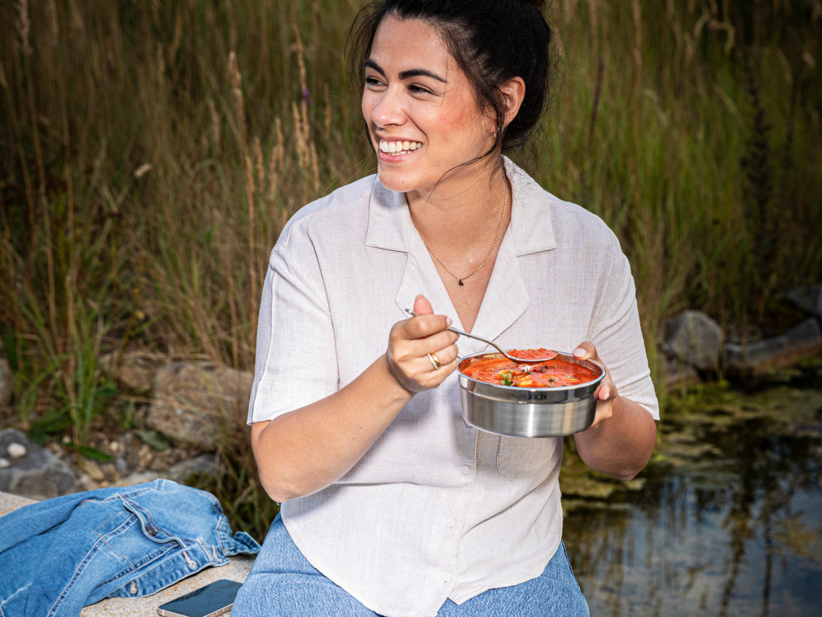 Rösle FLEXX 2GO Dose rund 13,5x13,5cm 0,4l Lifestyle 2