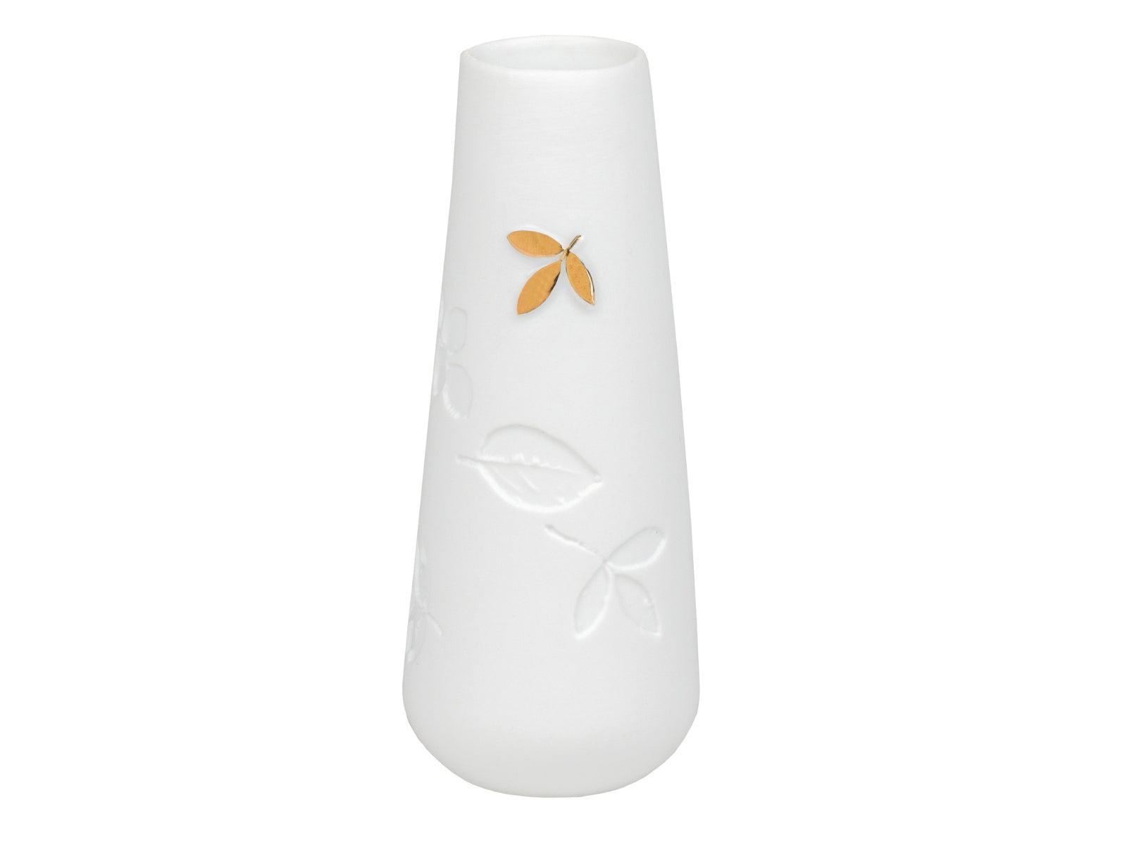 räder Porzellangeschichten Minivase Blatt S weiß 9cm - Produktbild 1