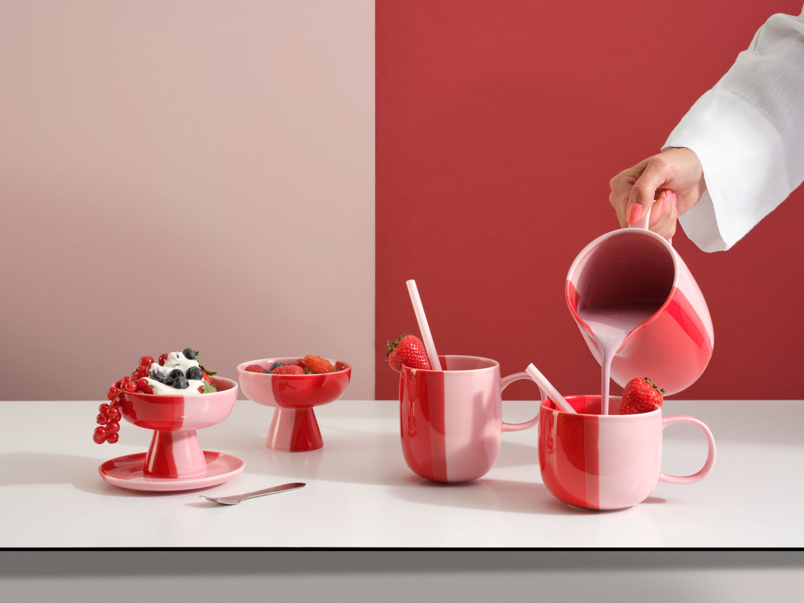 ASA joy Schale auf Fuß strawberry smoothie 11cm - Produktbild 2
