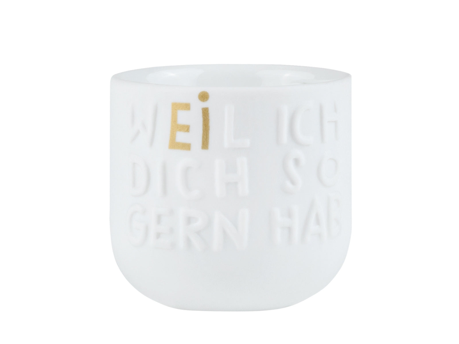 räder Guten Morgen Eierbecher Weil ich dich so gern hab weiß 4,5cm - Produktbild 1