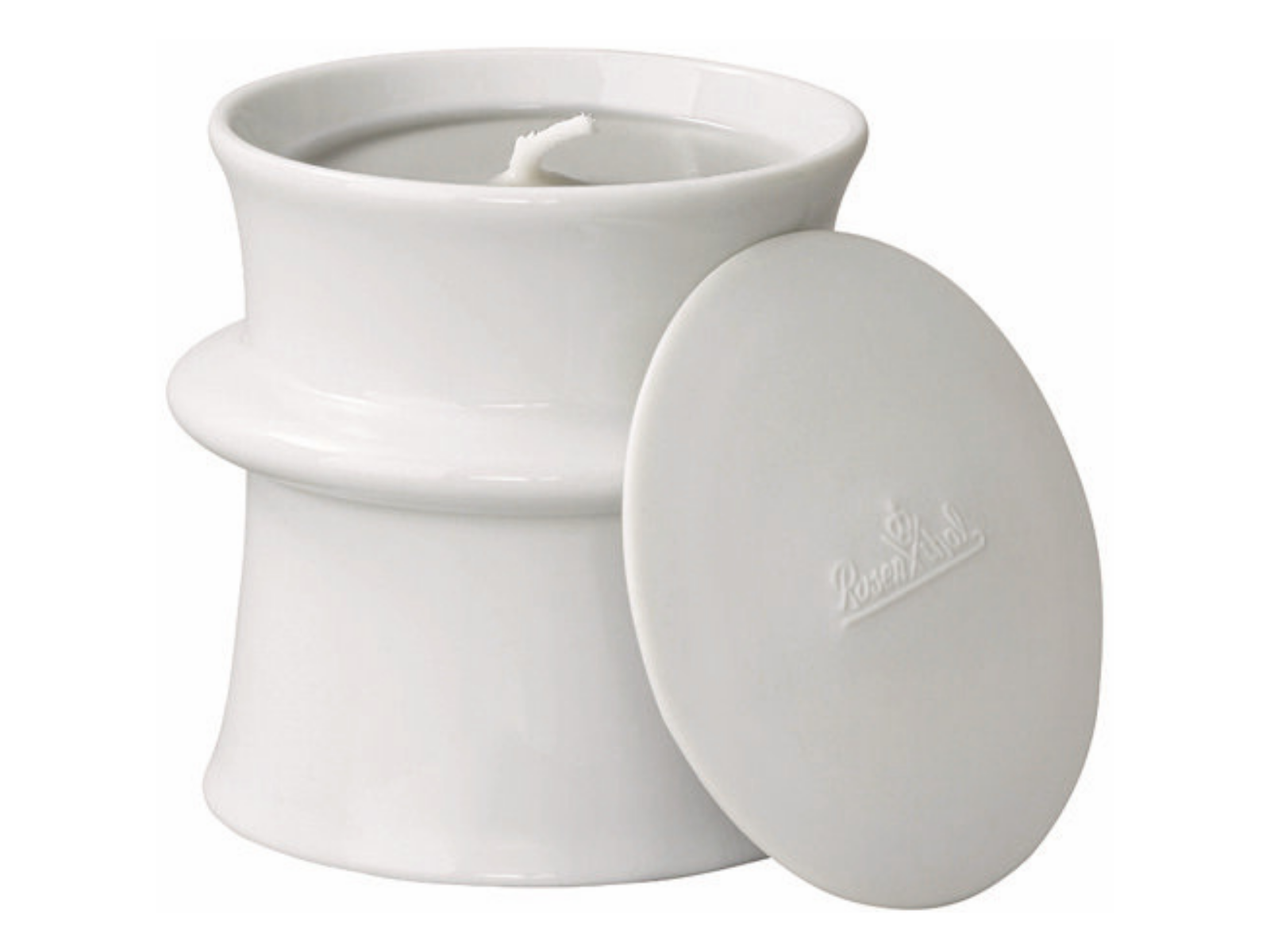 Rosenthal Rinki Duftkerze klein weiß 10cm 2tlg - Produktbild 1