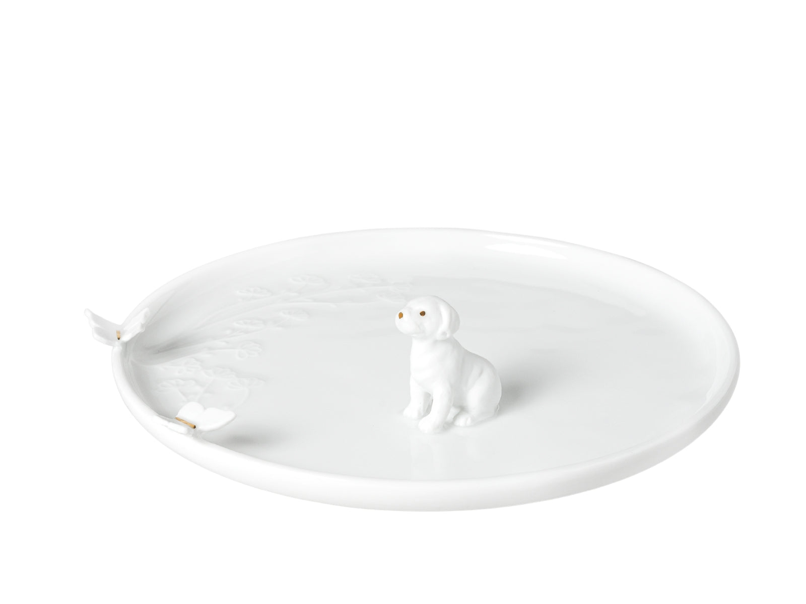 räder Porzellangeschichten Teller Hund weiß 17cm - Produktbild 1