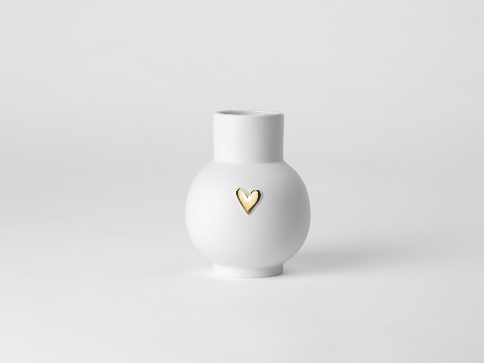 räder Kugelvase Herz gold weiß 13cm - Produktbild 2