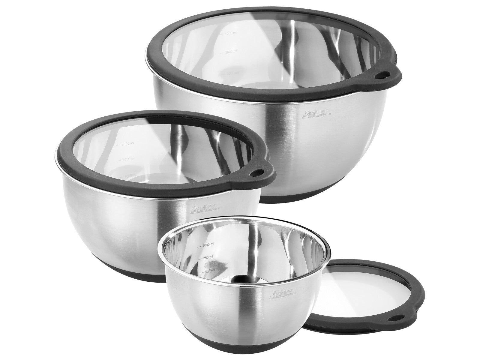 Spring TOOLS FUSION2+ Schüssel-Set mit Glasdeckel 3tlg Freisteller 1