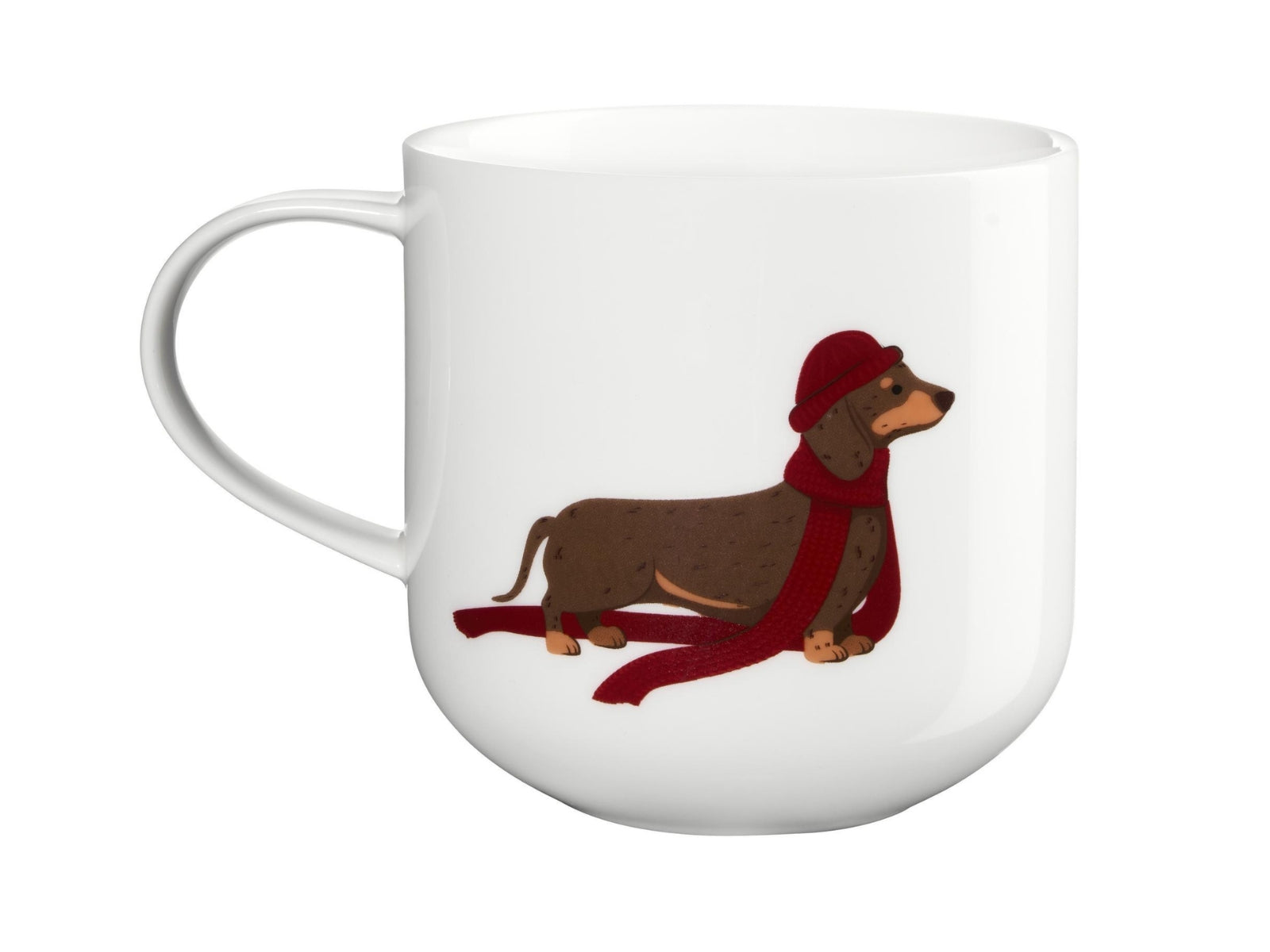 ASA xmas Henkelbecher Dachshund weiß 0,4l - Produktbild 1