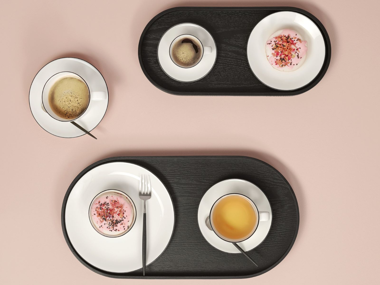 ASA à table ligne noire Teller flach 26,5cm Set6 Lifestyle2