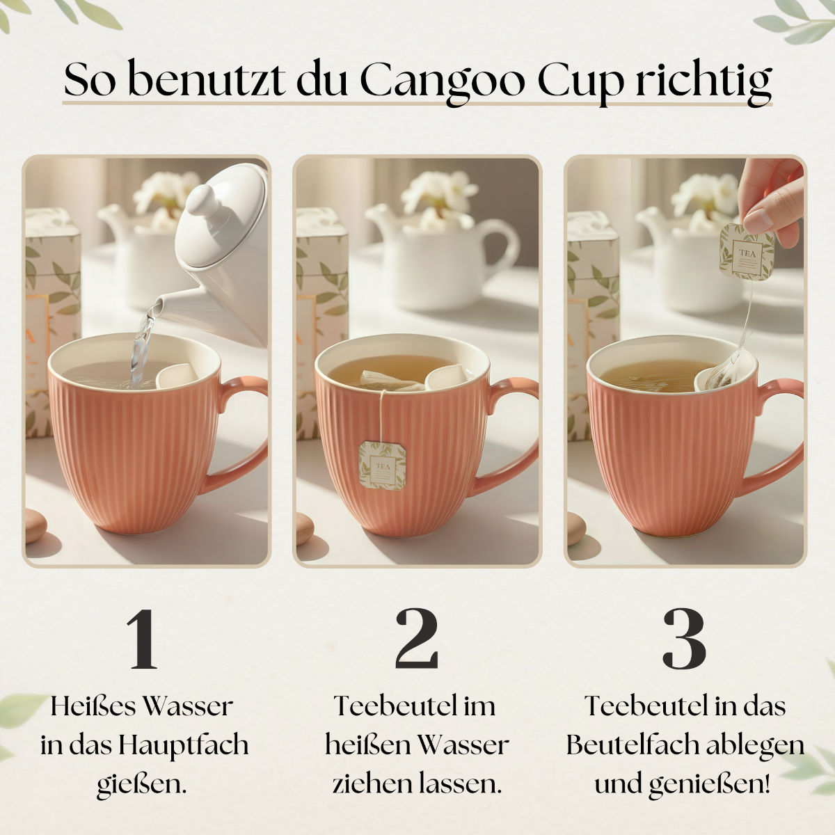 Cangoo Cup® Embossed Rose Teebecher 0,33l Lifestyle 10