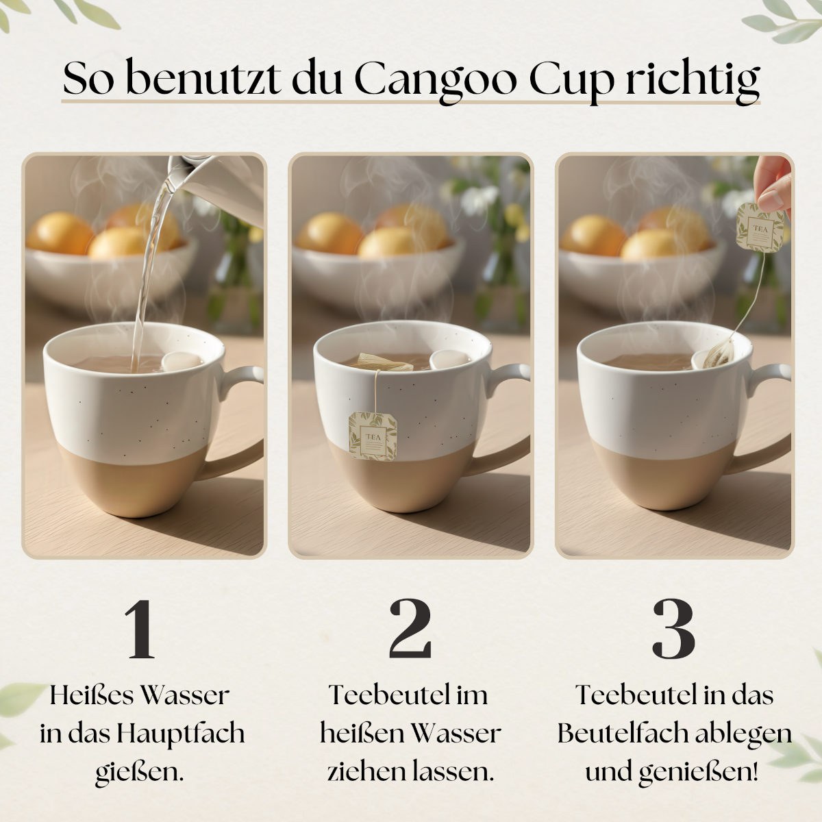Cangoo Cup® Semi Beige Teebecher 0,33l Lifestyle 8