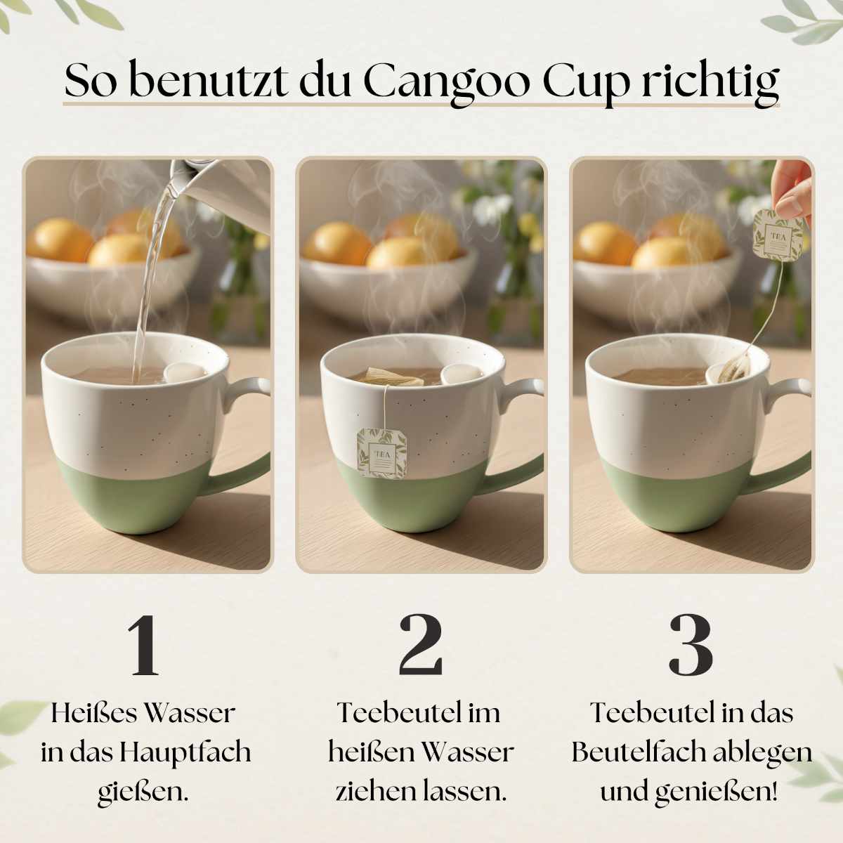 Cangoo Cup® Semi Green Teebecher 0,33l Lifestyle 8