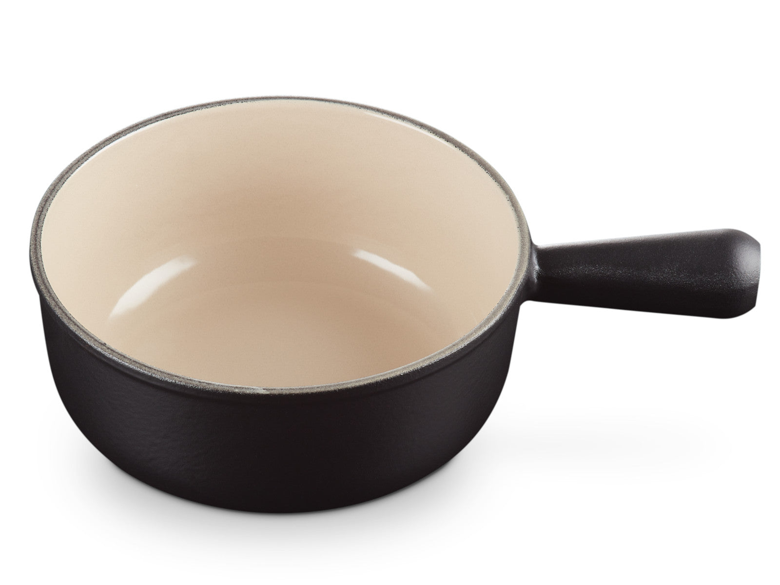 Le Creuset Caquelon Tradition schwarz matt 20cm Freisteller 3