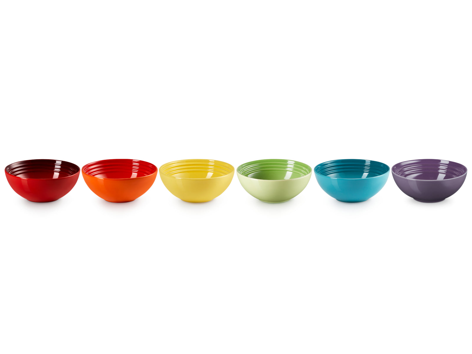 Le Creuset Regenbogen Müslischale 16cm Set 6tlg Freisteller 1