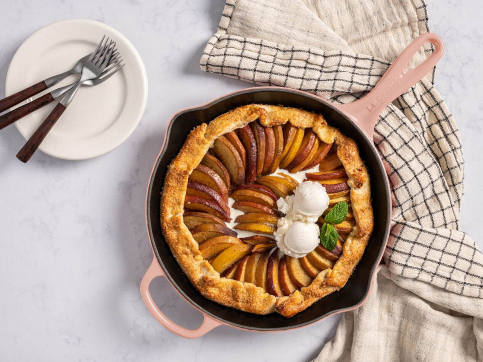 Le Creuset Brat- und Servierpfanne Signature pêche 23cm - Produktbild 7